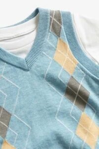 Next - Argyle Knitted Tank & T Shirt Set - Image 6