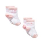 Mothercare - i love mummy and daddy socks (pink) - 2 pack