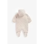 MOTHERCARE - pink velour wadded pramsuit - Image 2
