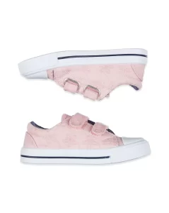 Mothercare - Pink Broderie Canvas Trainers - Image 3