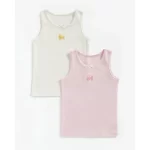 Mothercare - Girls Sleeveless Vest Leopard Print - Pack Of 2
