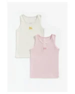 Mothercare - Girls Sleeveless Vest Leopard Print - Pack Of 2