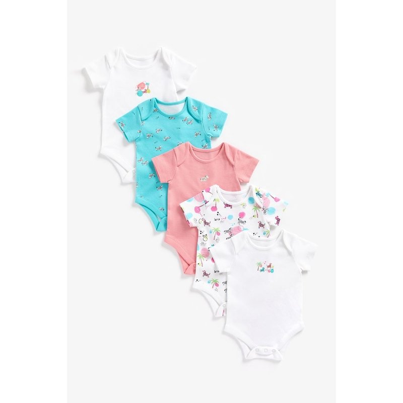 bb442_1.2405287 Mothercare - zebra bodysuits - 5 pack - Image 1