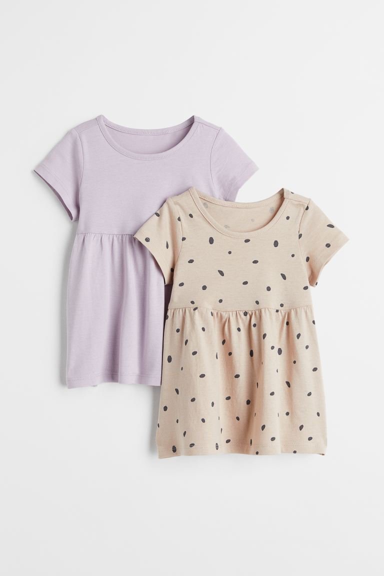 hmgoepprod (8) H&M - 2-pack cotton jersey dressesĀ