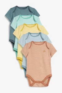 Next - Baby 5 Pack Short Sleeve Bodysuits