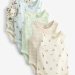 Next - Baby 5 Pack Vest Bodysuits
