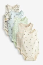 Next - Baby 5 Pack Vest Bodysuits