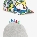Next - Multi Dino Spike 2 Pack Caps