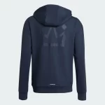 ADIDAS - SALAH AEROREADY FOOTBALL-INSPIRED FULL-ZIP HOODED JACKET BLUE - Image 2