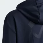 ADIDAS - SALAH AEROREADY FOOTBALL-INSPIRED FULL-ZIP HOODED JACKET BLUE - Image 3