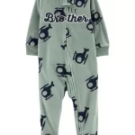 Carters - Baby Little Brother Zip-Up Fleece Sleep & Play