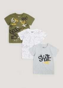 Matalan - Boys 3 Pack Graffiti T-Shirts