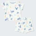 Matalan - Unisex Nautical Print Ribbed T-Shirt & Shorts Set