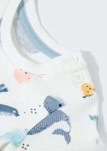 Matalan - Unisex Nautical Print Ribbed T-Shirt & Shorts Set - Image 2