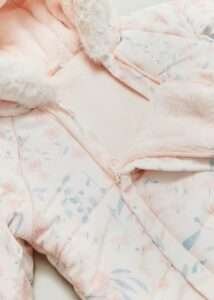 Matalan - Girls Cream Watercolour Print Snowsuit - Image 2