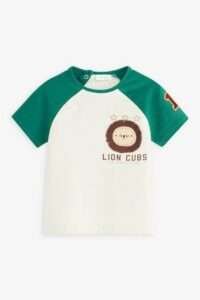 Next - Green/Yellow Printed Baby 3 Pack Animal T-Shirts - Image 7