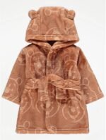 George - Disney Winnie The Pooh Brown Dressing Gown and Pyjamas 3 Piece Set - Image 2