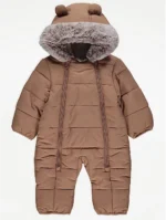 George - Tan Hooded Snowsuit
