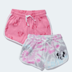 Matalan - Girls 2 Pack Disney Minnie Mouse Jogger Shorts
