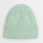 H&M - Rib-knit cotton hat mint green