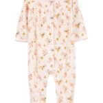 Carters - Floral Snap-Up Cotton Sleeper Pyjamas