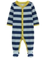 Carters - Striped Snap-Up Cotton Blend Sleeper Pyjamas