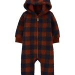 Carters-T Plaid Sherpa Jumpsuit