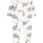 Carters - Whale Snap-Up Cotton Sleeper Pyjamas
