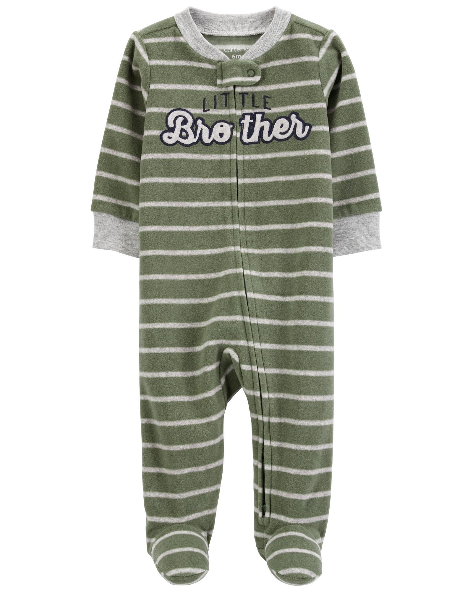 img_7057 Carters - Little Brother Zip-Up Fleece Sleeper Pyjamas - Image 1