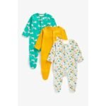 Mothercare - TIGERS SLEEPSUITS - 3 PACK