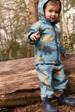 Next - Blue Dinosaur Waterproof Jacket And Trousers Set