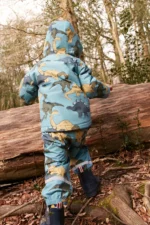 Next - Blue Dinosaur Waterproof Jacket And Trousers Set - Image 3