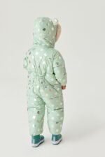 Next - Mint Green Spot Next Shower Resistant Metallic Snowsuit - Image 3