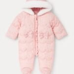 Matalan - Baby Pink Bow Sleepsuit