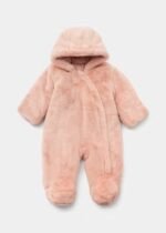 Matalan - Baby Pink Faux Fur Snowsuit