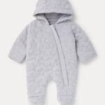 Matalan - Baby Grey Star Quilted Snowsuit