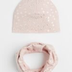 H&M - Cotton hat and tube scarf