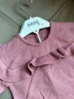 Matalan - Baby Pink Frill Knitted Top & Leggings Set - Image 3