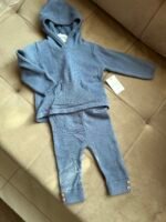 Matalan - Baby Blue Knitted Hoodie & Leggings Set - Image 2