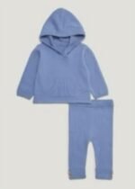 Matalan - Baby Blue Knitted Hoodie & Leggings Set