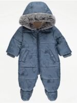 George - Disney Winnie The Pooh Navy Hooded Snowsuit