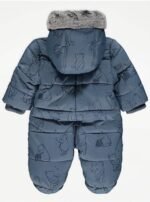 George - Disney Winnie The Pooh Navy Hooded Snowsuit - Image 2
