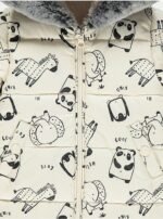 George - Cream Fur Trim Hooded Animal Snowsuit - Image 3