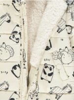 George - Cream Fur Trim Hooded Animal Snowsuit - Image 4