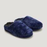 Matalan - Kids Navy Snuggle Mule Slippers