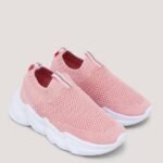 Matalan - Girls Pink Sparkle Sock Trainers