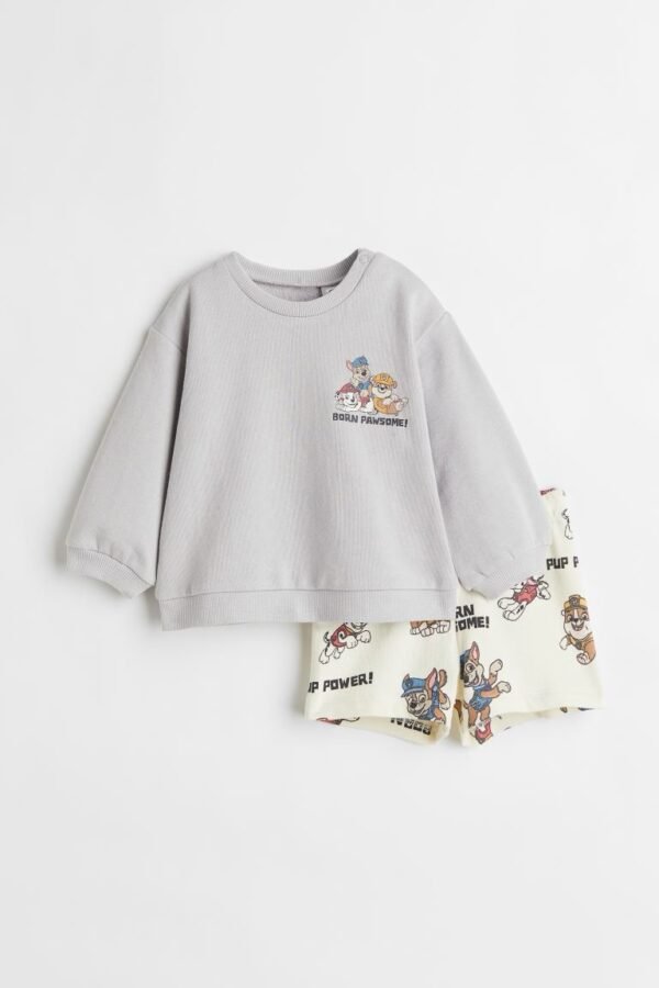 H&M - 2-piece cotton set Light grey/Paw Patrol