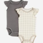 H&M - 2-pack picot-trim bodysuits