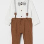 H&M - Dressy set Brown/White