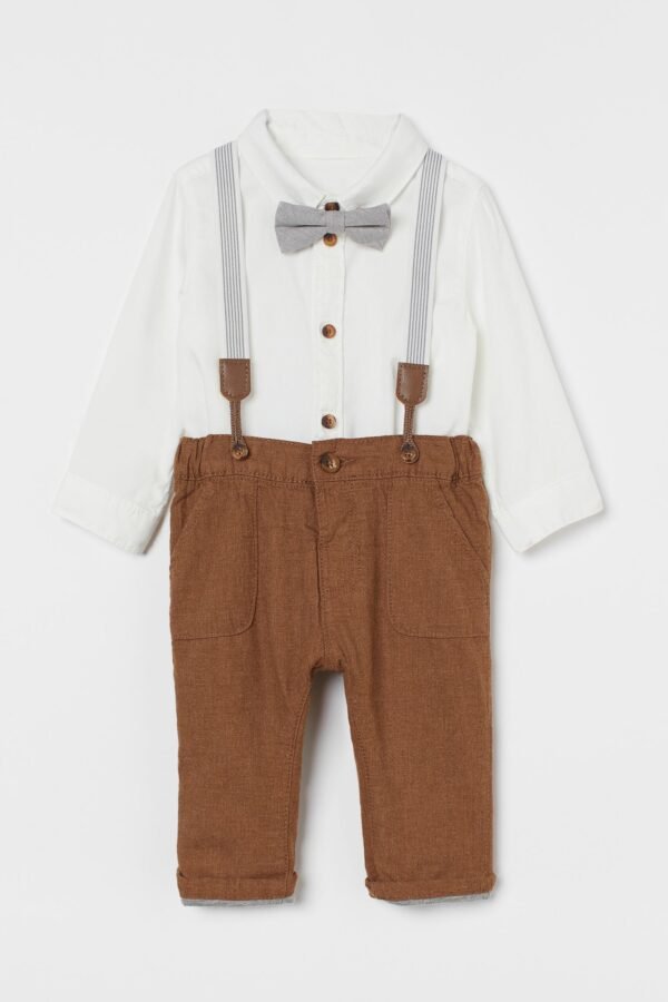 H&M - Dressy set Brown/White